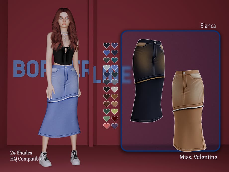 Юбка Blanca midi denim skirt